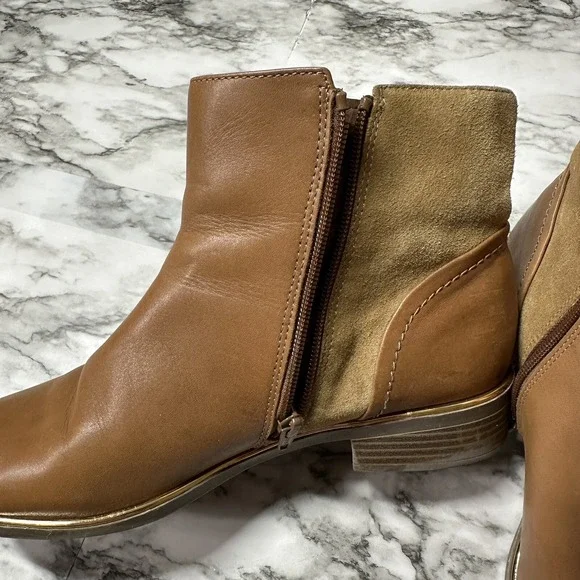 ALDO Brown Round Toe Side Zip Ankle Boots Women's Size 10 - Picture 7 of 15